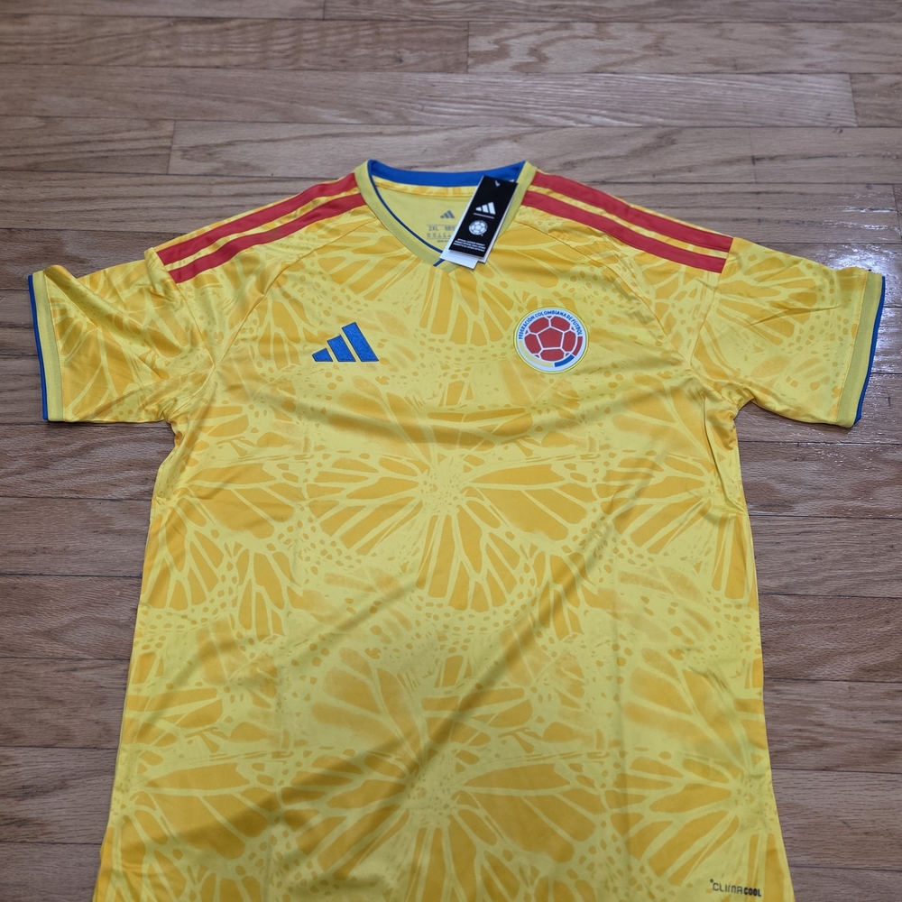 Adidas Colombia 2026 Yellow and Red World Cup Soccer Jersey
